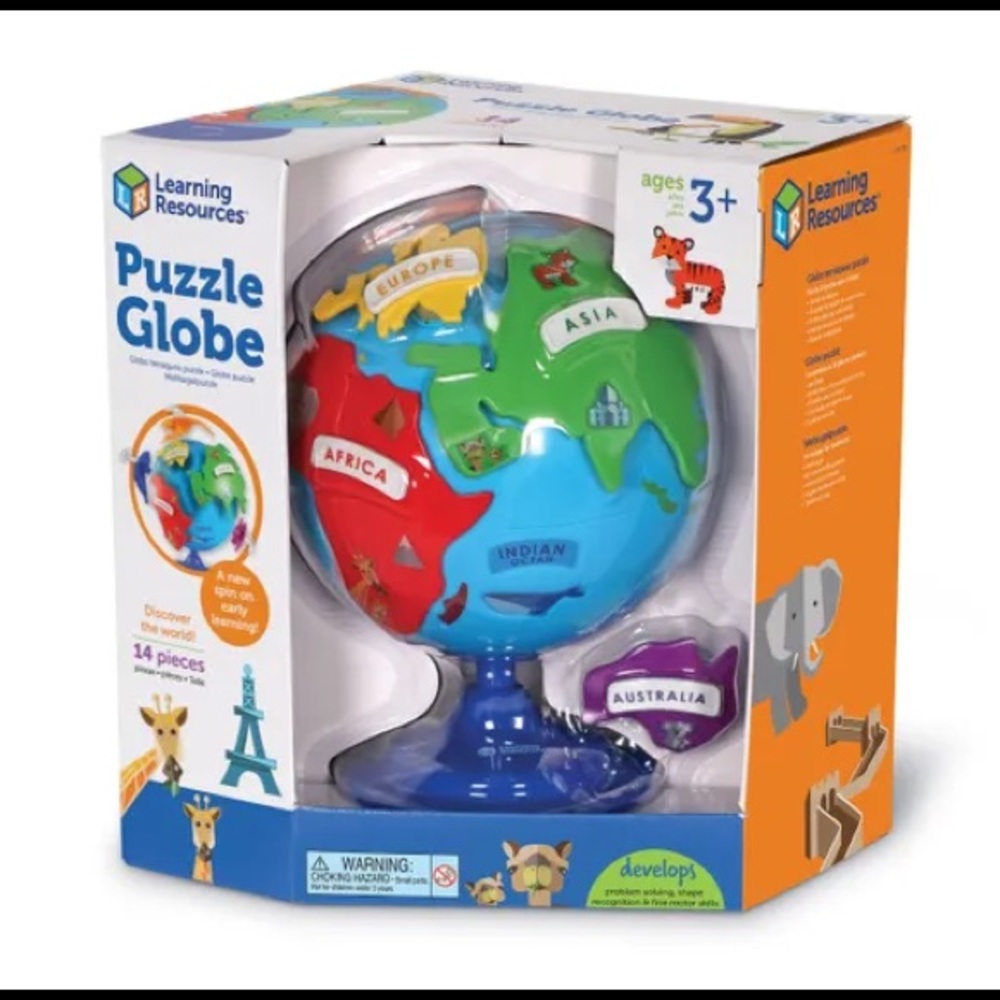 NIB Learning Resources Puzzle Globe & Passport Set